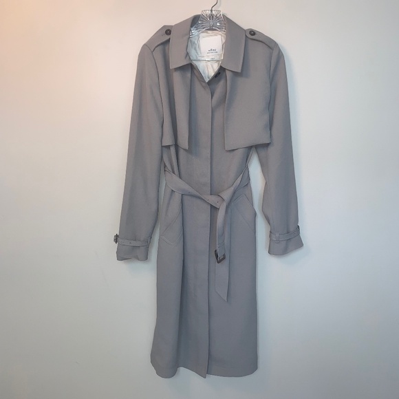 Aritzia Wilfred Louvinel Trench Coat Grey M - Picture 4 of 10